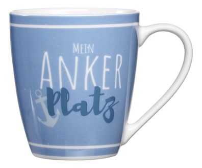 Ritzenhoff Ahoi Kaffeebecher Ankerplatz Blau 360ml Porzellan