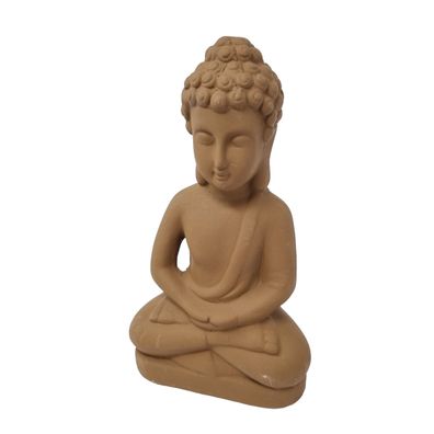 Asia Buddha Statue 28cm Braun Keramik Feng Shui