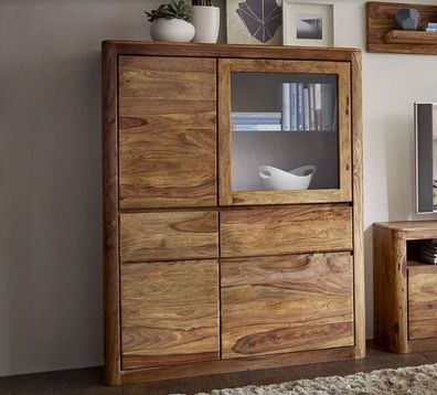 Highboard 109x145cm "Indian Sunset" Sheesham