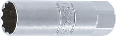 BGS-2792 | Zündkerzen-Einsatz Zwölfkant, Antrieb Innenvierkant 10 mm (3/8), SW 16 mm