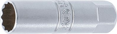 BGS-2791 | Zündkerzen-Einsatz Zwölfkant, Antrieb Innenvierkant 10 mm (3/8), SW 14 mm