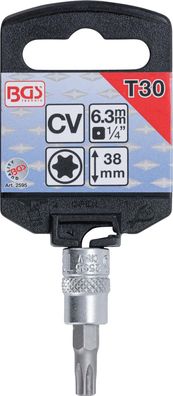 BGS-2595 | Bit-Einsatz | Antrieb Innenvierkant 6,3 mm (1/4") | T-Profil (für Torx)