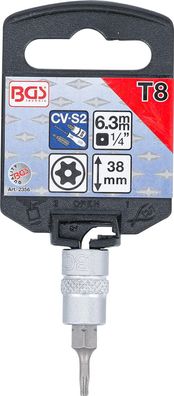 BGS-2356 | Bit-Einsatz | Antrieb Innenvierkant 6,3 mm (1/4") | T-Profil (für Torx)