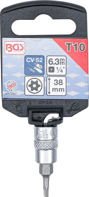 BGS-2357 | Bit-Einsatz | Antrieb Innenvierkant 6,3 mm (1/4") | T-Profil (für Torx)