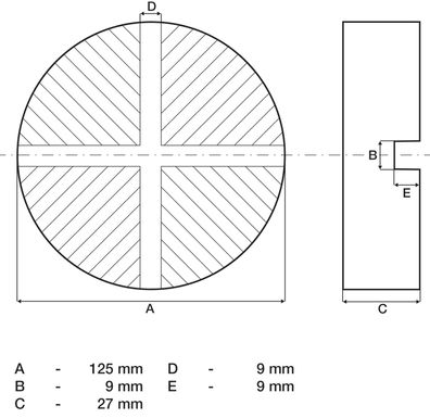 BGS-72111 | Gummiauflage | für Wagenheber | 125 x 27 mm