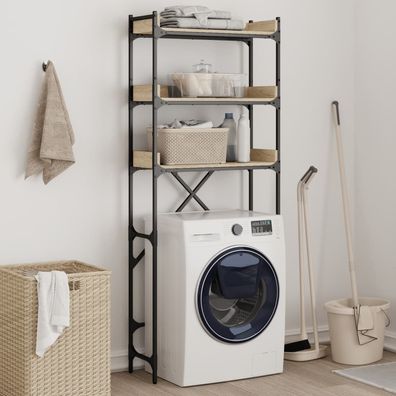 vidaXL Waschmaschinenregal Sonoma-Eiche 67x25x163 cm Holzwerkstoff