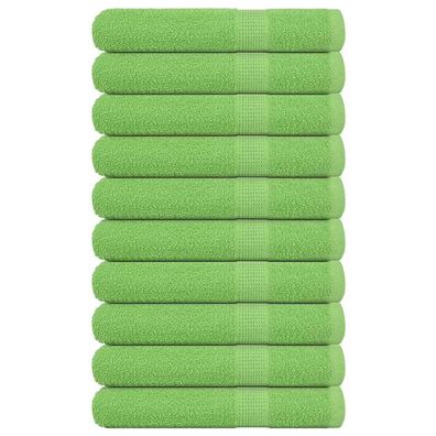 vidaXL Handtücher 10 Stk. Apfelgrün 100x200 cm 360 g/m² 100% Baumwolle