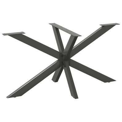 vidaXL Esstischbein in Spinnenform Anthrazit 150x78x(72-73) cm Stahl
