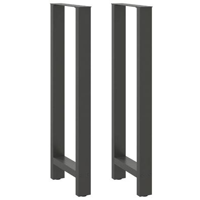 vidaXL Couchtischbeine Anthrazit 2 Stk. 40x(110-111) cm Stahl