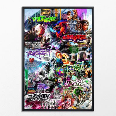 Wandbild, Banksy - Graffiti - Street Art Kunst, Leinwand, Acrylglas, Poster Deko v1