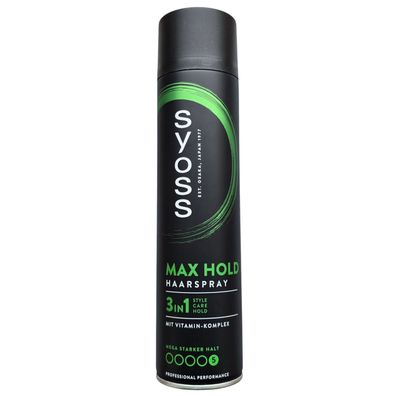 Syoss/Max Hold Haarspray "Mega Starker Halt" 400ml/Haarstyling/Haarpflege