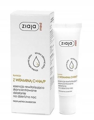 Ziaja Med Vitamin C Gesichtsessenz 30 ml - Hydratisierende Tages- und Nachtpfleg