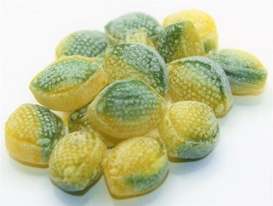 1 kg Zitrone Limette Bonbon, gefüllt mit Brause von Jahrmarktbonbon