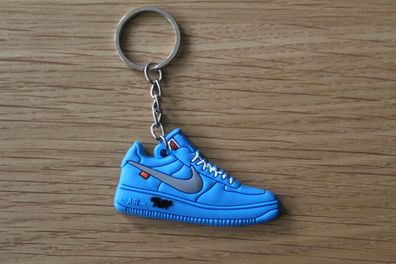 AF1 OW MCA Schlüsselanhänger Silikon Keychain Sneaker Mini 3D, 2D