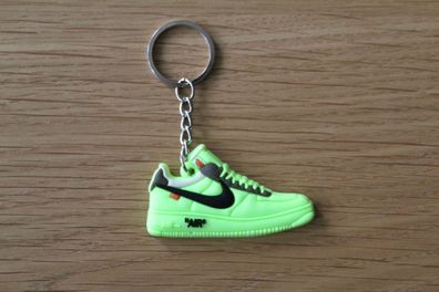 AF1 OW Volt Schlüsselanhänger Silikon Sneaker 3D, 2D Mini Sneaker