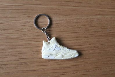 AJ4 OW Sail Schlüsselanhänger Silikon Mini 3D Sneaker Keychain 2D