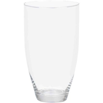 Elegante Glasvase 24 x Ø 13 cm Transparent und glatt
