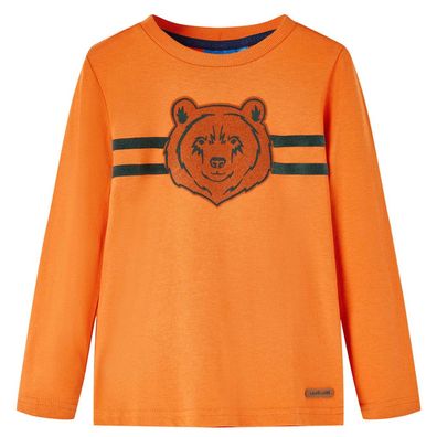 Kinder-Langarmshirt Dunkelorange 116