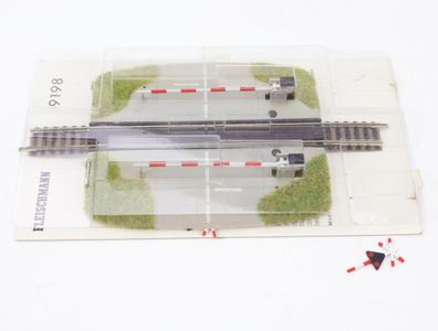 Fleischmann N 9198 Gleismaterial mechanischer Bahnübergang beschrankt