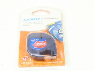 Dymo Letratag 91220 original Schriftband Plastik- Etikettenband rot 12 mm OVP