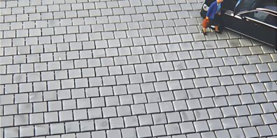 Juweela H0 28281 Flexyway Platten 40x40 grau dunkel Pflasterstein (1 Stück) 1:87