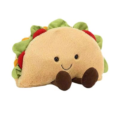 Jellycat London Amuseables Taco Plüschtier Kuscheltier 7 Zoll! Niedliches Gesic