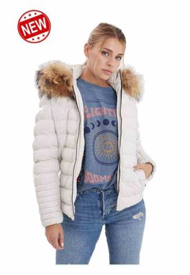 Lederjacke Rose Garden Adela weiß