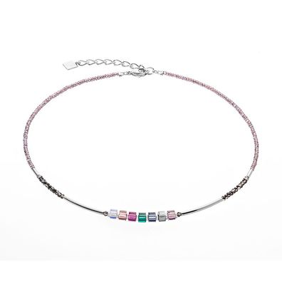 Coeur de Lion Halskette 5027/10-1578 Cube Minimalistic Sparkling Multicolour