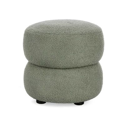 Bizzotto - Hocker Gabby aus Boucle-Stoff, Grün