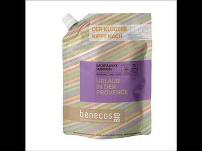 benecos 6x benecosBIO Nachfüllbeutel 1000 ml Duschgel BIO-Lavendel - URLAUB IN