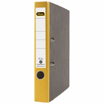 Idena Ordner A4 FSC-Mix 5cm Wolkenmarmor gelb