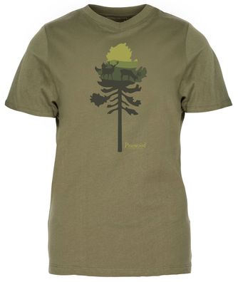 Pinewood 3449 Finnveden Recycled Outdoor Damen T-Shirt Olive Melange Pine Tree (769)