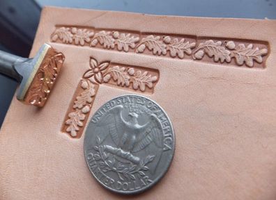 012-11 Eiche und Eichel Handgemachte Lederstempel