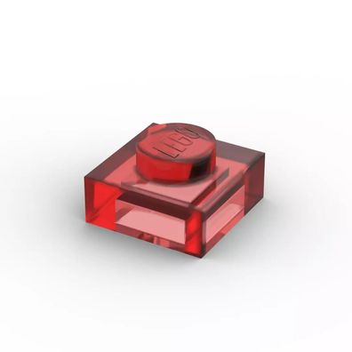 Lego Platte 1x1 plate 3024 transparent rot trans-red