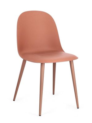 Bizzotto - Esszimmerstuhl Ella 4er-Set aus Kunststoff, Rot