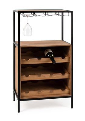 Bizzotto - Weinregal Issac aus Metall, 50 cm