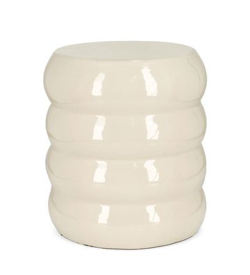 Bizzotto - Hocker Atal aus Metall, Creme-Weiss