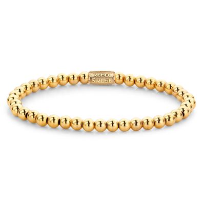 Rebel & Rose Schmuck Damen-Armband Goldfarben 4 mm RR-40038-G-S