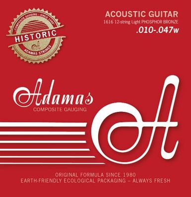Adamas 1616 12-string Phosphor Bronze (012-047) - Saiten für Westerngitarre