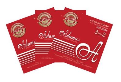 Adamas Historic Reissue - Phosphor Bronze - 3-er Pack - Saiten für Westerngitarre