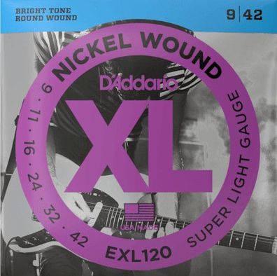 D'Addario EXL120 - super light (009-042) - Saiten für E-Gitarre