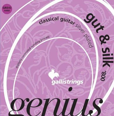 Galli Genius gut & silk GR840 - hard tension - Saiten für Konzertgitarre