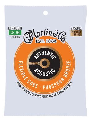 Martin MA500FX - Flexible Core - extra light (010-054) - für 12-string Westerngitarre