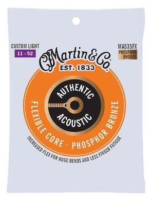 Martin MA535FX - Flexible Core - custom light (011-052) - Saiten für Westerngitarre