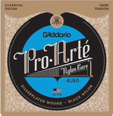 D'Addario EJ50 Pro-Arte black Nylon - hard - Saiten für Konzertgitarre