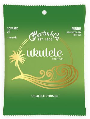 Martin M605 Premium Graphit Grey Polygut - Saiten für Sopranukulele