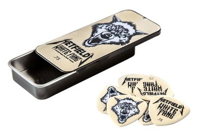 Dunlop Hetfield White Fang - Sammlerbox mit 6x 0,73 mm, Ultex, weiß