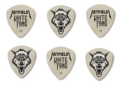 6x Dunlop Hetfield White Fang, 0,73 mm, Ultex, weiß