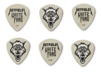 6x Dunlop Hetfield White Fang, gemischt, Ultex, weiß