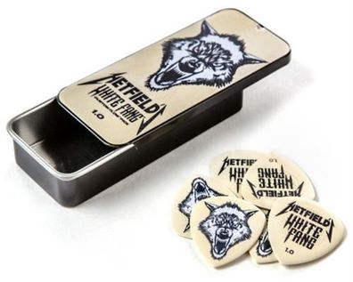 Dunlop Hetfield White Fang - Sammlerbox mit 6x 1,0 mm, Ultex, weiß